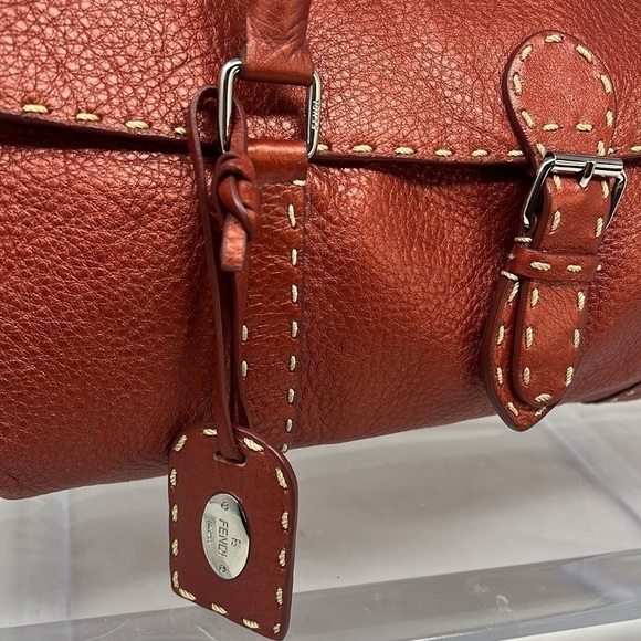 Fendi Selleria Metallic Rust Color Shoulder Bag - Picture 4 of 13